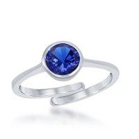 Sterling Silver Sapphire Ring