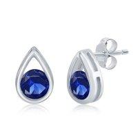 Sapphire Tear Drop Earrings