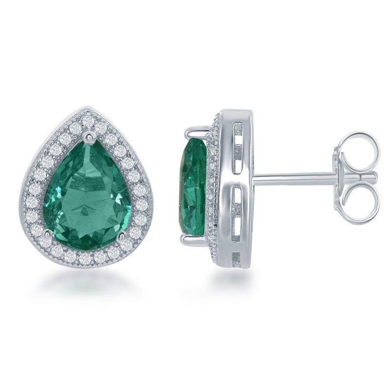 Emerald Tear Drop Earring