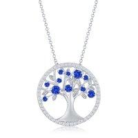 Sapphire Tree of Life Necklace